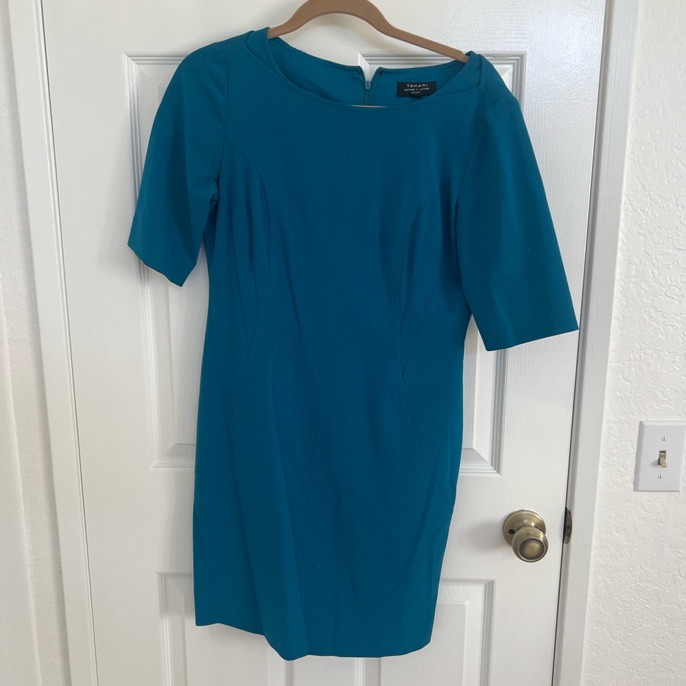 Tahari Blue Mini Dress
